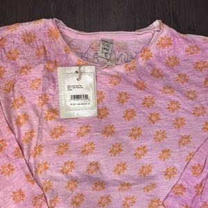 Magnolia Pearl Pink and Orange Long Sleeve Tee,Pristine Cond Nvr Worn, tags inc.